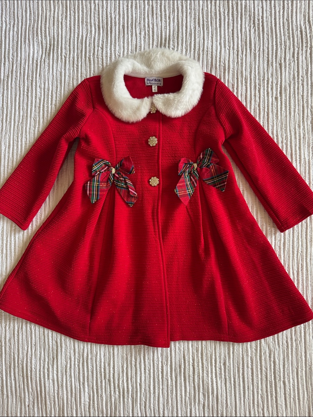 Blueberi Boulevard Girls Christmas Coat sz 4T